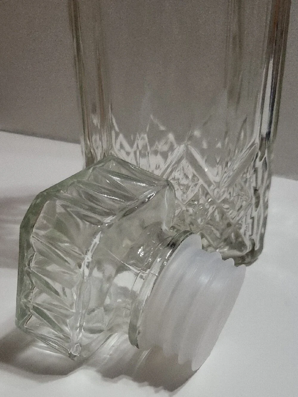 Clear Glass Decorative Decanter - Classic Cut Design